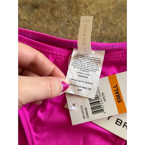 Lucky Brand Solid Ruched Bottom Pink Size Small - Picture 9 of 9